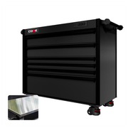44 Series - 6 Drawers - Black Handles - Foot Casters