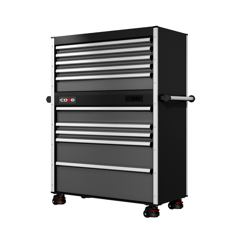 44 Series - 10 Drawers - Silver Handles - Foot Casters