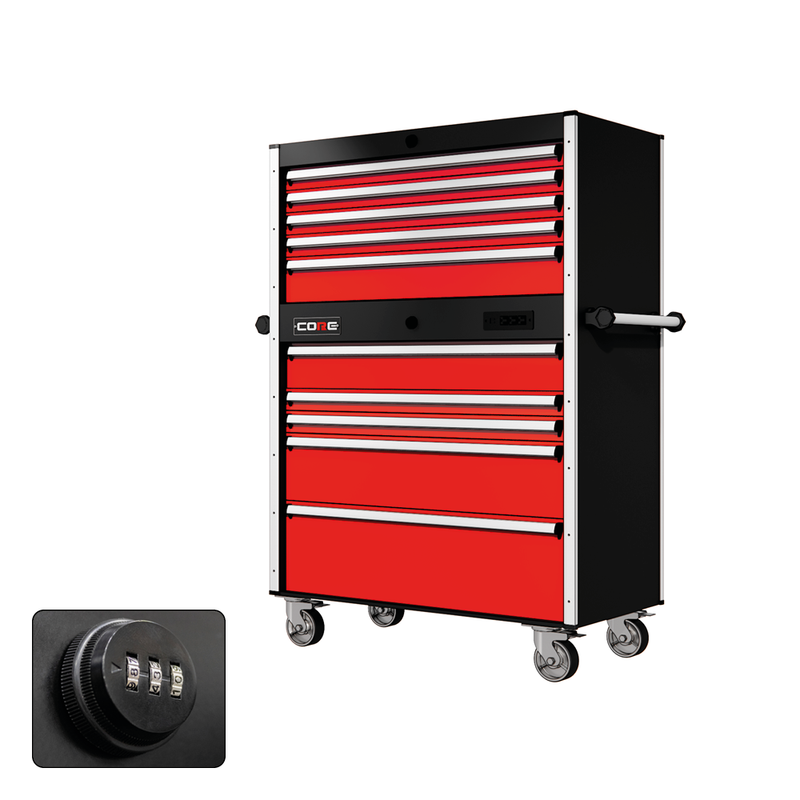 44 Series - 10 Drawers - Silver Handles - Traditional Casters