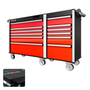 66 Series - 12 Drawers - Silver Handles - Traditional Casters