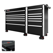 66 Series - 12 Drawers - Silver Handles - Foot Casters