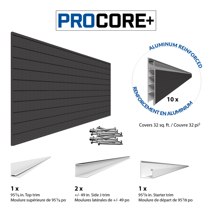 PROCORE+ Black Carbon Fiber Slatwall Mini Bundle