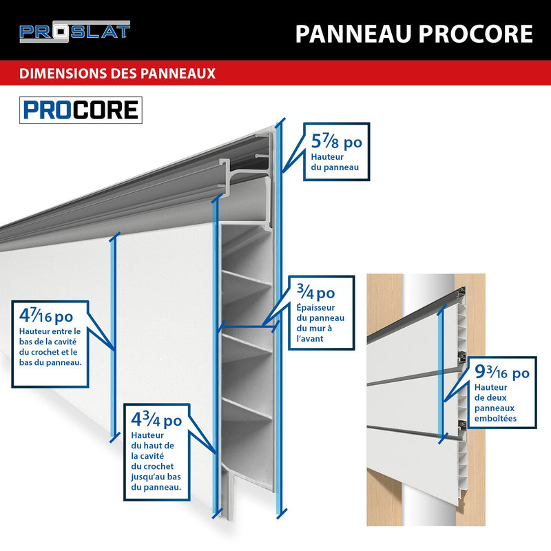 4 ft. x 8 ft. PROCORE Slatwall – 2 Pack 64 sq ft