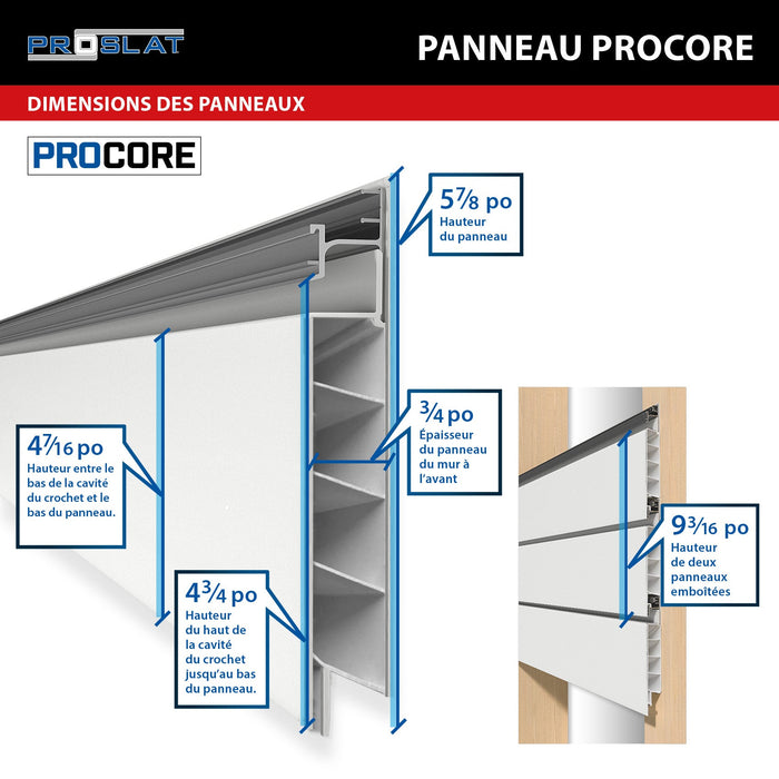 4 ft. x 8 ft. PROCORE Slatwall