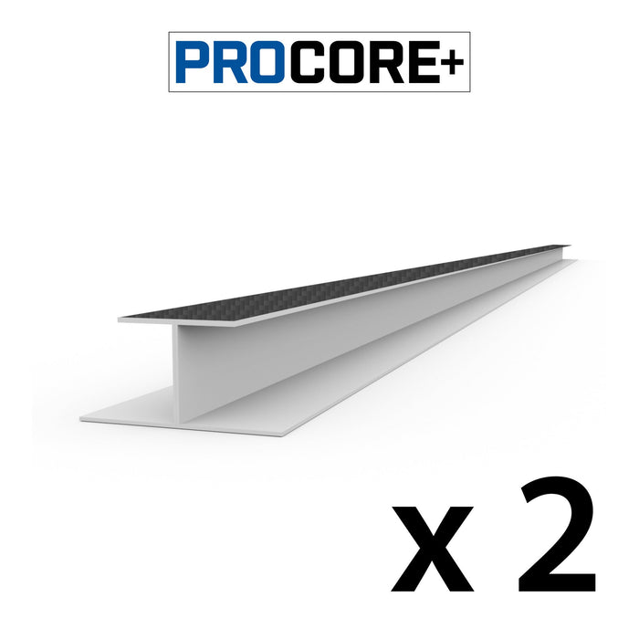 Pack de garnitures en H en PVC en fibre de carbone noir PROCORE+ de 8 pi 