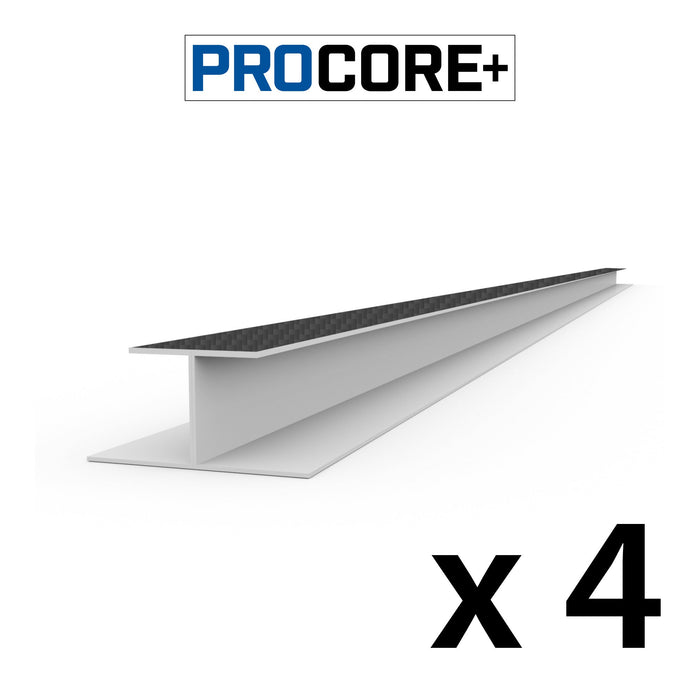 Pack de garnitures en H en PVC en fibre de carbone noir PROCORE+ de 8 pi 