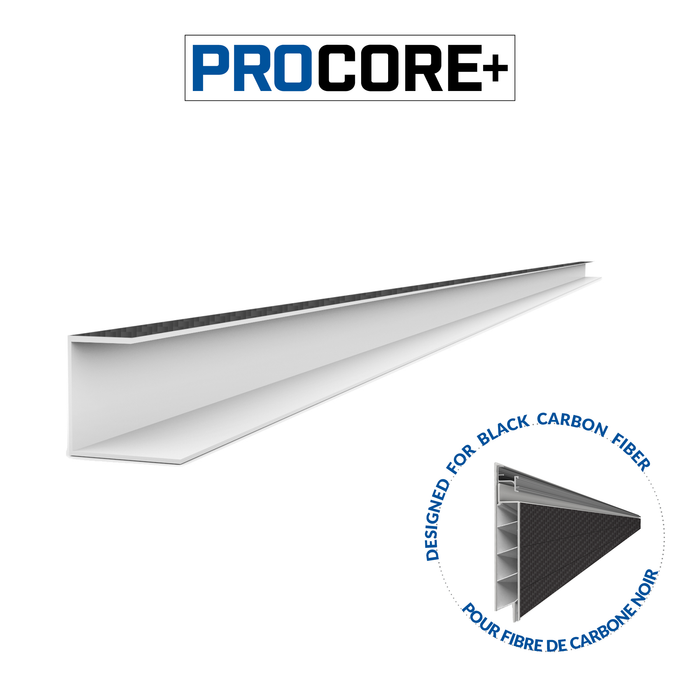 Pack de garnitures latérales en PVC en fibre de carbone noir PROCORE+ de 8 pi 