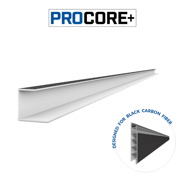 Garniture latérale en PVC en fibre de carbone noir PROCORE+ de 4 pi 