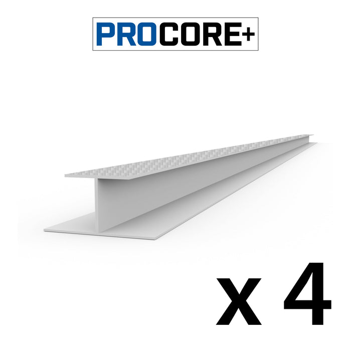 Ensemble de garniture en H en PVC en fibre de carbone gris argenté PROCORE+ de 8 pi 