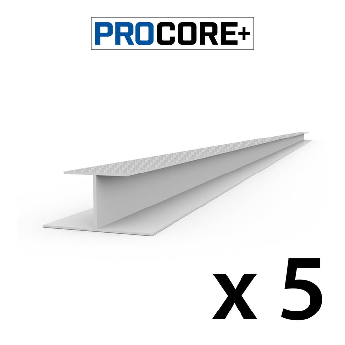 Ensemble de garniture en H en PVC en fibre de carbone gris argenté PROCORE+ de 8 pi 