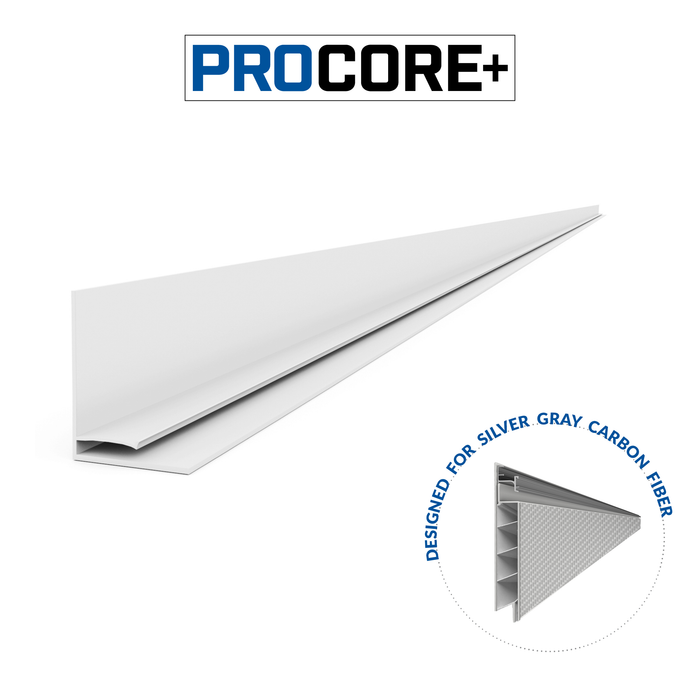 Pack de garniture supérieure en PVC en fibre de carbone gris argenté PROCORE+ de 8 pi