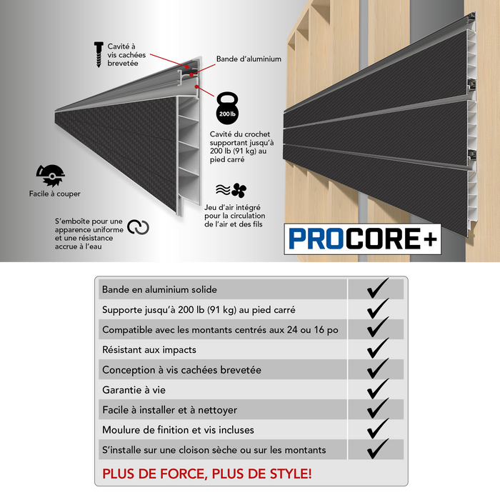 PROCORE+ Black Carbon Fiber Slatwall Mini Bundle