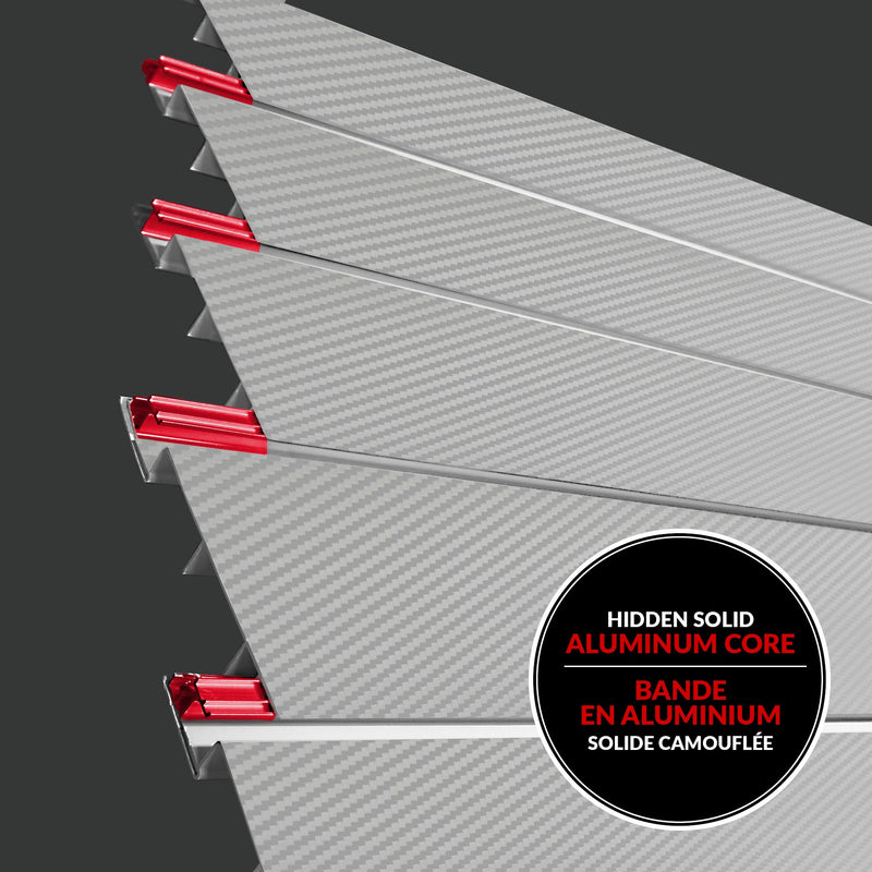 4 x 8ft. PROCORE+ Silver Grey Carbon Fiber PVC Slatwall – 4 Pack 128 sq ft