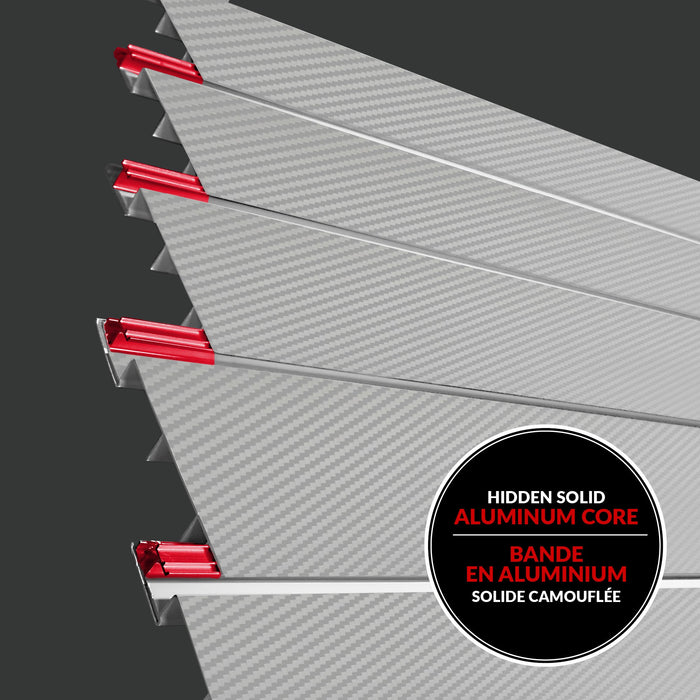 4 x 8 ft. PROCORE+ Silver Gray Carbon Fiber PVC Slatwall – 2 Pack 64 sq ft