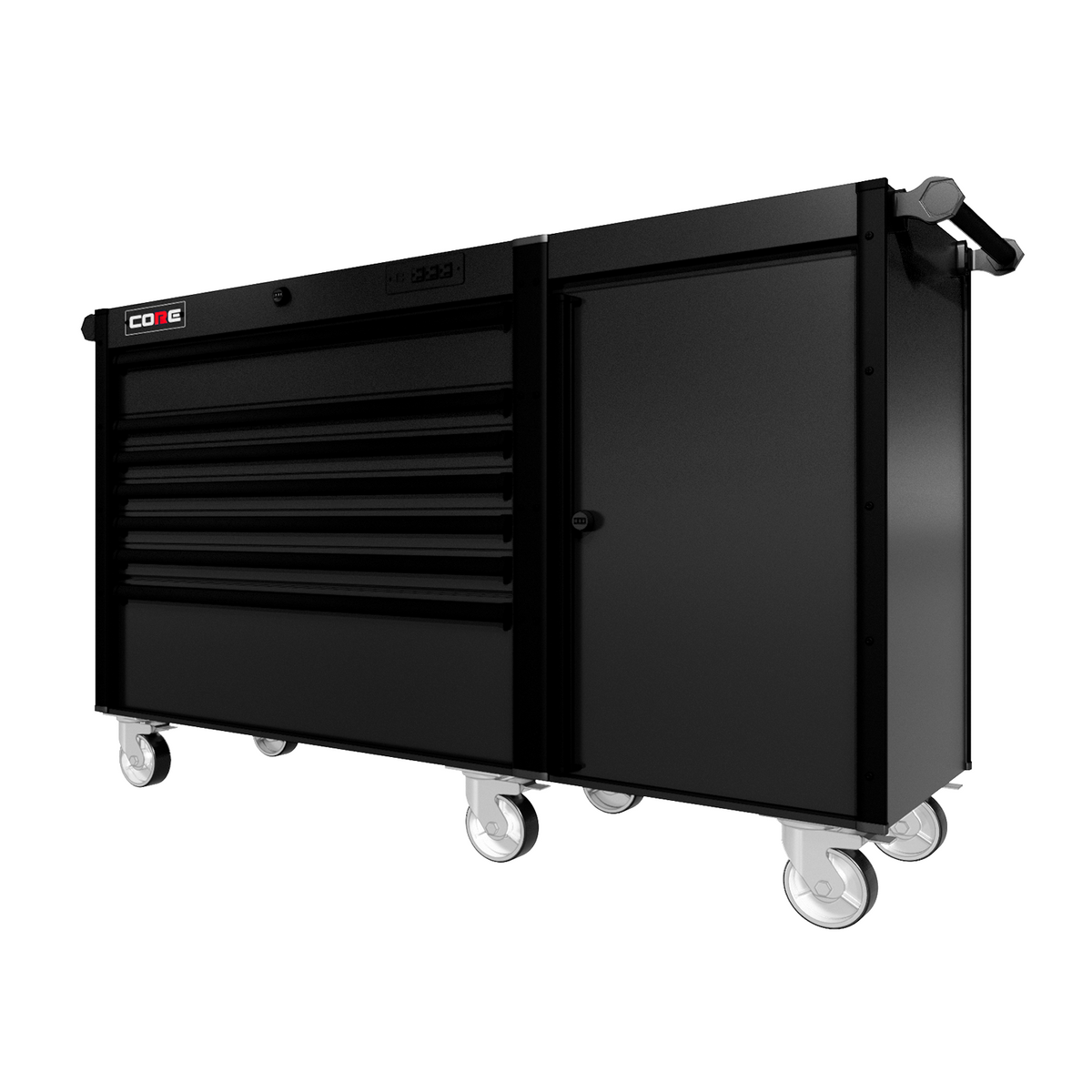 66 Series - 7 Drawers - Black Handles - Traditional Casters ...