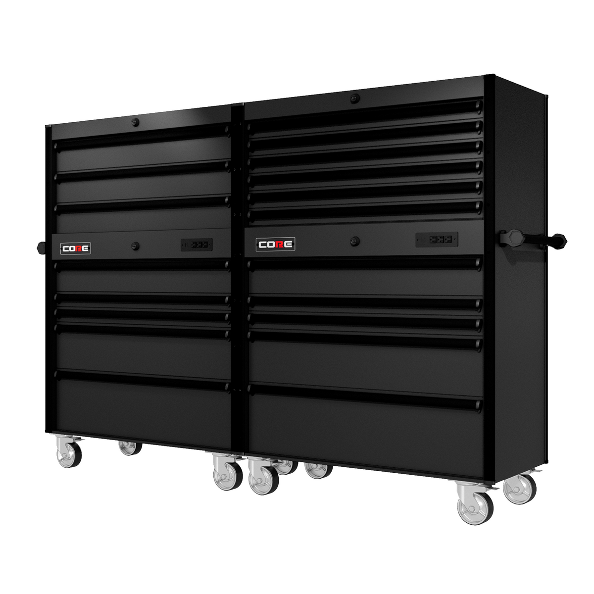 88 Series - 19 Drawers - Black Handles - Traditional Casters ...