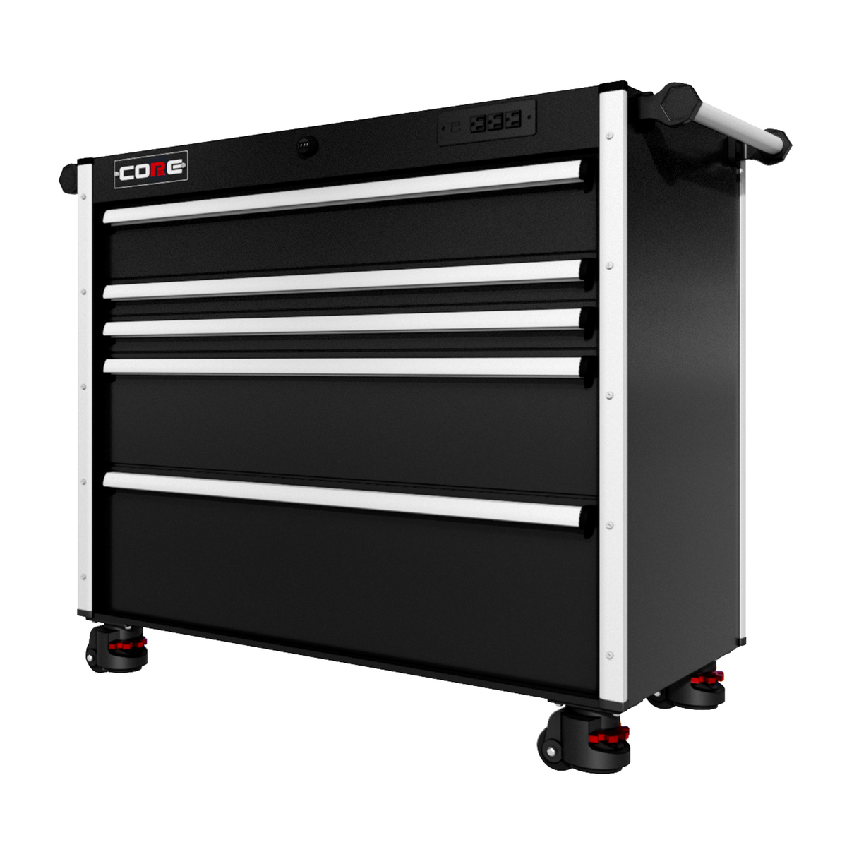 44 Series - 5 Drawers - Silver Handles - Foot Casters — invinciblegarage