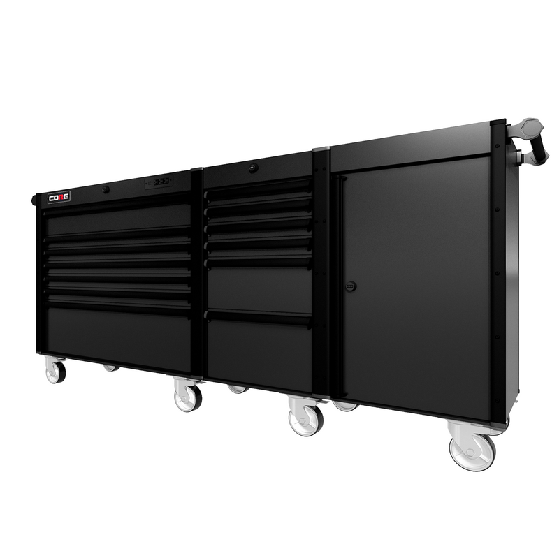 88 Series - 11 Drawers - Black Handles - Traditional Casters