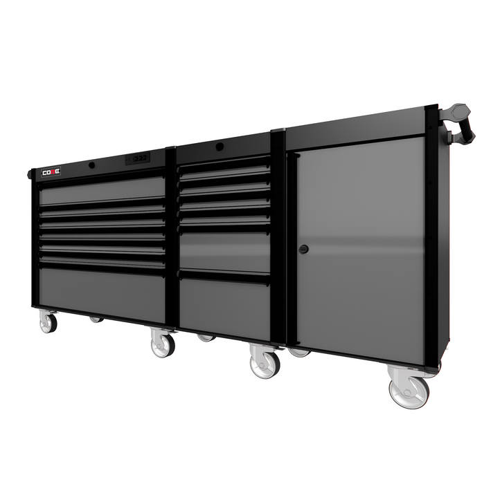 88 Series - 11 Drawers - Black Handles - Traditional Casters