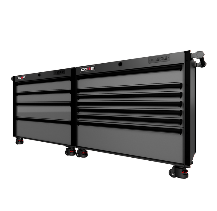 88 Series - 11 Drawers - Black Handles - Foot Casters