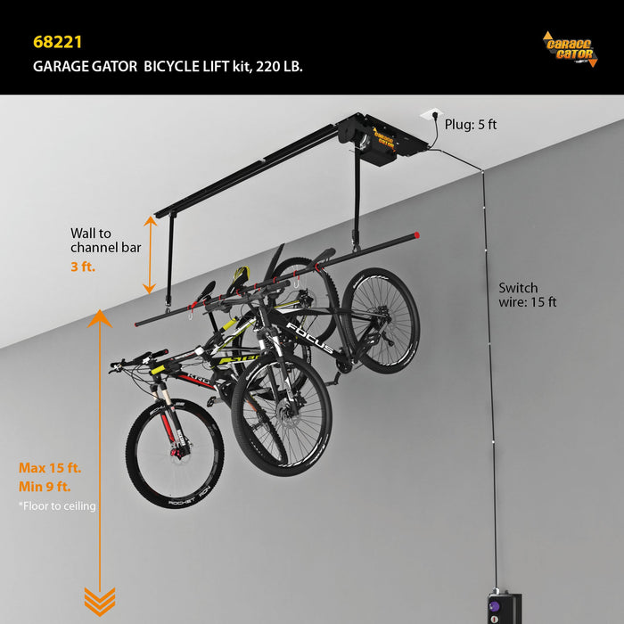 Garage Gator Eight Kit de levage pour vélo 220 lb 