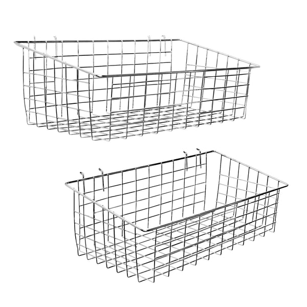Chrome Basket 24 x 12.5 x 8 in. – 2 pack