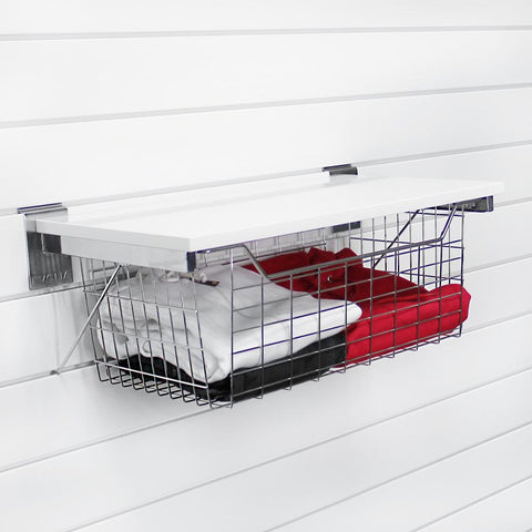 Chrome Pull-out Basket with Shelf