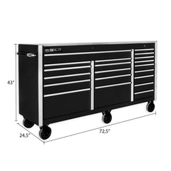 MCS 72 in. Rolling tool chest – Black