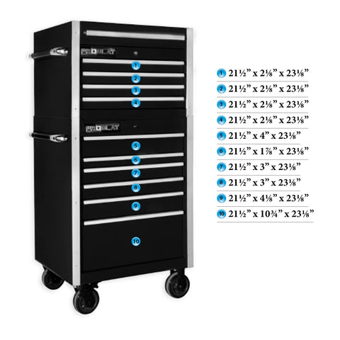 MCS 30 in. Rolling tool chest combo – Black