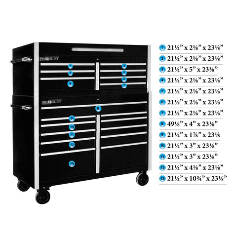 MCS 54 in. Rolling tool chest combo – Black