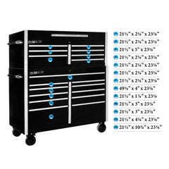 MCS 54 in. Rolling tool chest combo – Black