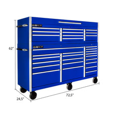 MCS 72 in. Rolling tool chest combo – Blue